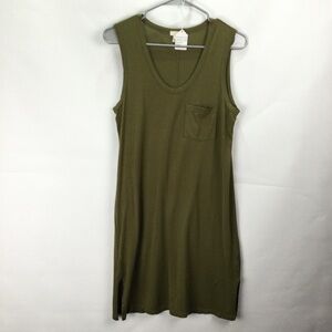 J. Crew Sleeveless t‎ shirt Dress size XS Olive Green
